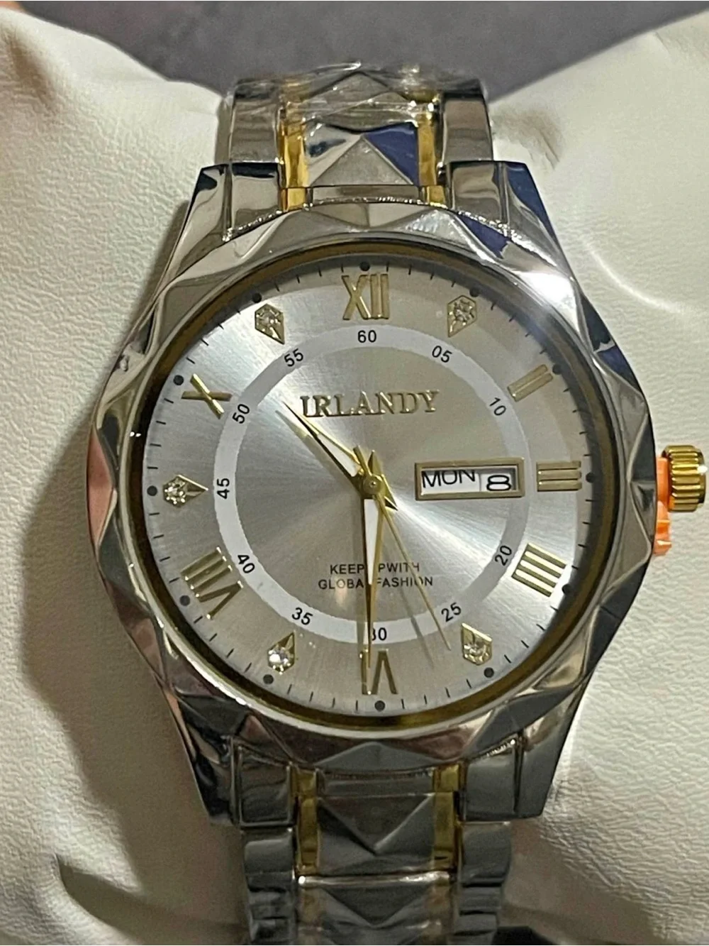 IRLANDY Two-Tone Silver and Gold Men's Watch